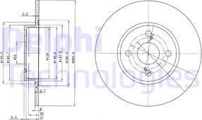 Delphi BG3186 — Tarcza hamulcowa