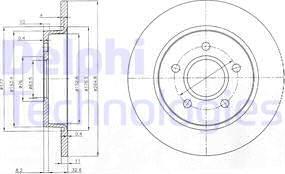 Delphi BG3896 — Tarcza hamulcowa