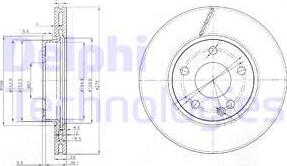 Delphi BG3845C — Tarcza hamulcowa