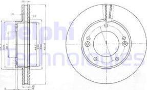 Delphi BG3858 — Tarcza hamulcowa