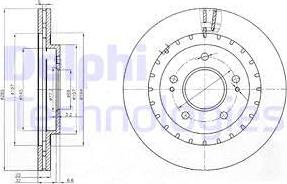 Delphi BG3814 — Tarcza hamulcowa