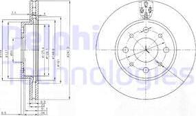 Delphi BG3839 — Tarcza hamulcowa