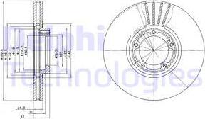 Delphi BG3366 — Tarcza hamulcowa