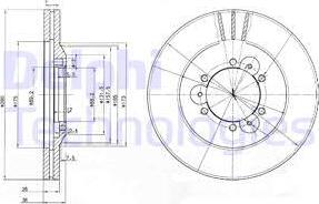 Delphi BG3378 — Tarcza hamulcowa