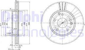 Delphi BG3240C — Tarcza hamulcowa