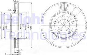 Delphi BG3792 — Tarcza hamulcowa