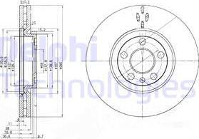 Delphi BG3740 — Tarcza hamulcowa