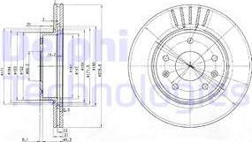Delphi BG3702C — Tarcza hamulcowa