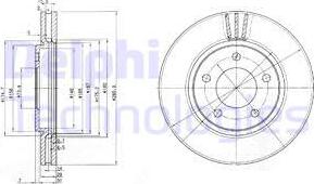 Delphi BG3715 — Tarcza hamulcowa