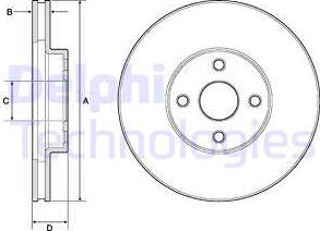 Delphi BG3780 — Tarcza hamulcowa