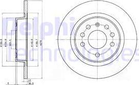 Delphi BG3731 - Tarcza hamulcowa