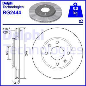 Delphi BG2444 — Tarcza hamulcowa