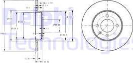 Delphi BG2454 - Tarcza hamulcowa