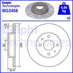 Delphi BG2458 — Tarcza hamulcowa
