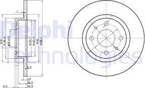 Delphi BG2411 — Tarcza hamulcowa