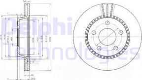 Delphi BG2519 — Tarcza hamulcowa