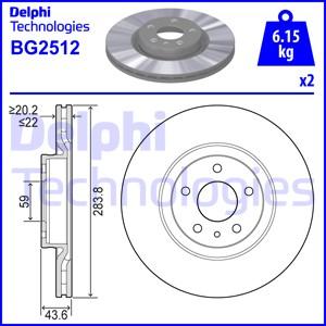 Delphi BG2512 — Tarcza hamulcowa
