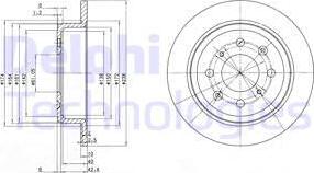 Delphi BG2538 — Tarcza hamulcowa