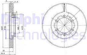 Delphi BG2524 — Tarcza hamulcowa