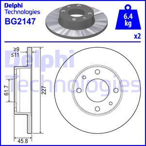 Delphi BG2147 — Tarcza hamulcowa