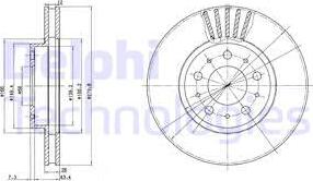 Delphi BG2841 — Tarcza hamulcowa