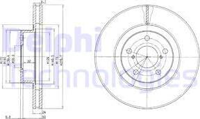 Delphi BG2827C — Tarcza hamulcowa