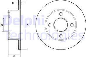 Delphi BG2343 — Tarcza hamulcowa