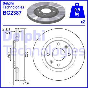 Delphi BG2387 — Tarcza hamulcowa