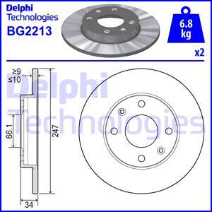 Delphi BG2213 — Tarcza hamulcowa