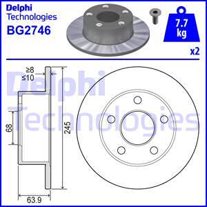 Delphi BG2746 - Tarcza hamulcowa