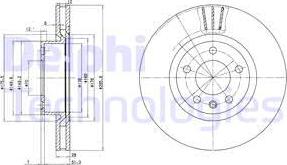 Delphi BG2742 — Tarcza hamulcowa