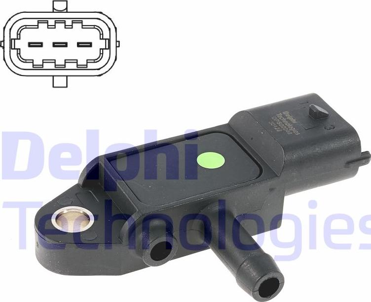 Delphi DPS00048-12B1 — Czujnik, ciśnienie spalin