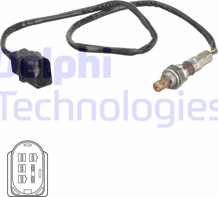 Delphi ES21099-12B1 - Czujnik tlenu w spalinach (czujnik O2)