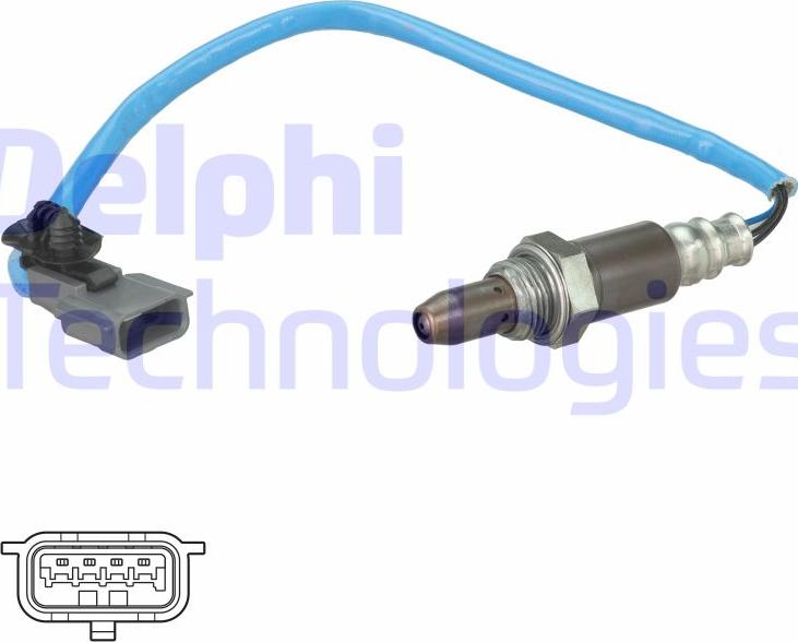 Delphi ES21088-12B1 - Czujnik tlenu w spalinach (czujnik O2)