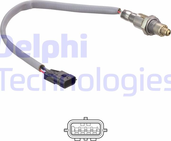 Delphi ES21169-12B1 - Czujnik tlenu w spalinach (czujnik O2)