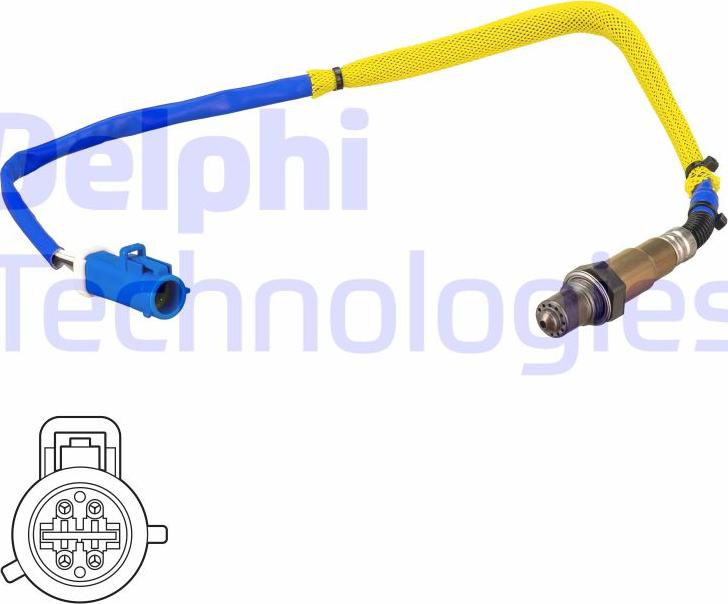 Delphi ES21184-12B1 - Czujnik tlenu w spalinach (czujnik O2)