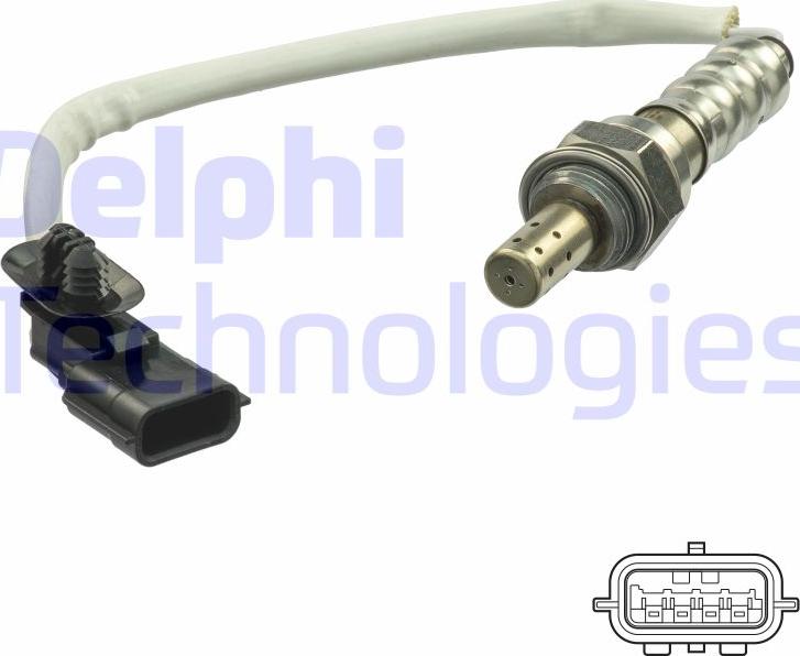 Delphi ES21134-12B1 - Czujnik tlenu w spalinach (czujnik O2)