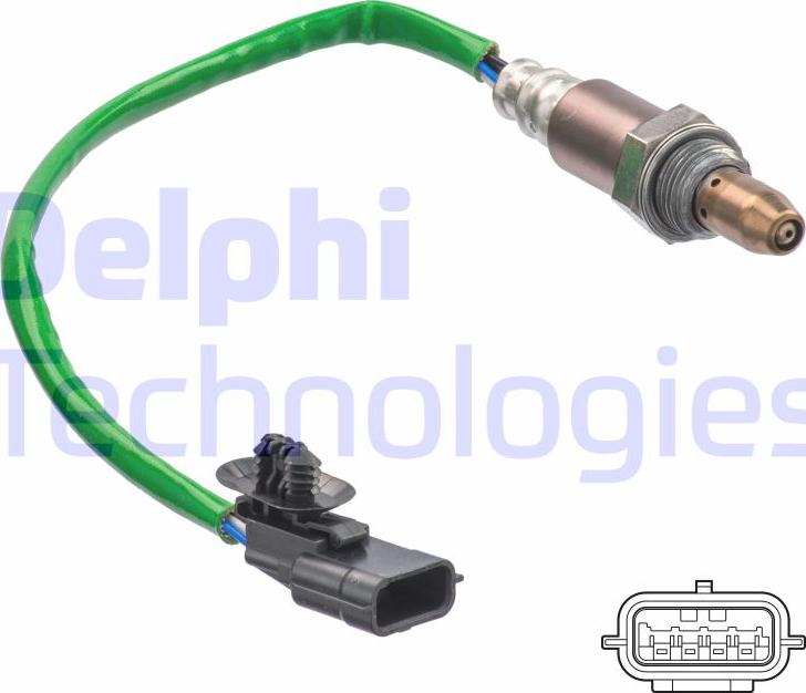 Delphi ES21309-12B1 - Czujnik tlenu w spalinach (czujnik O2)