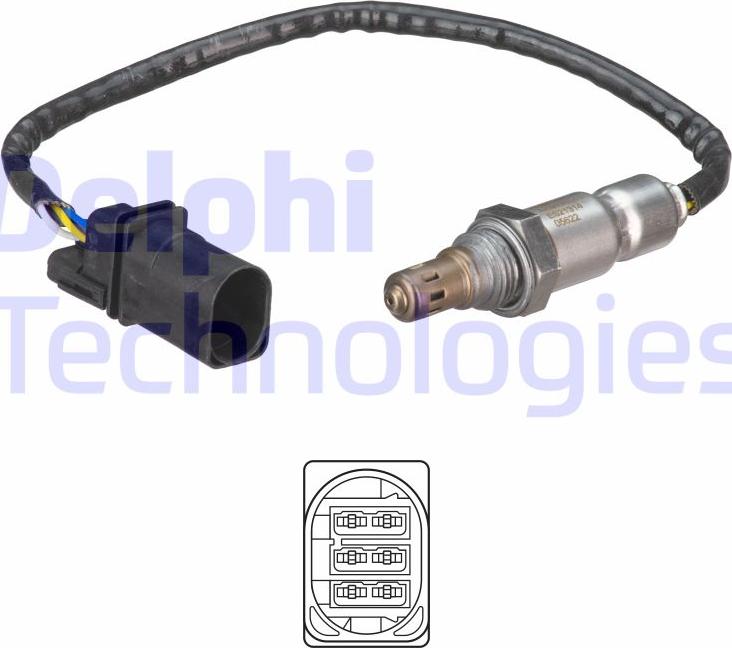 Delphi ES21314-12B1 — Sonda lambda