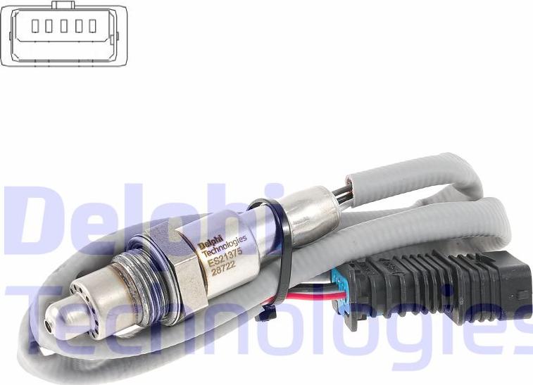 Delphi ES21375-12B1 — Sonda lambda