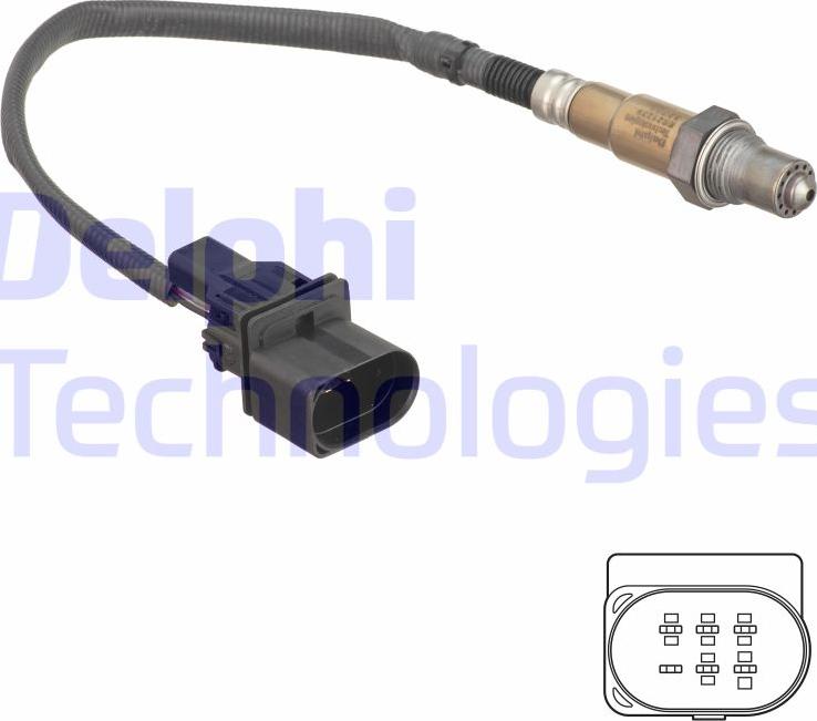 Delphi ES21239-12B1 — Sonda lambda
