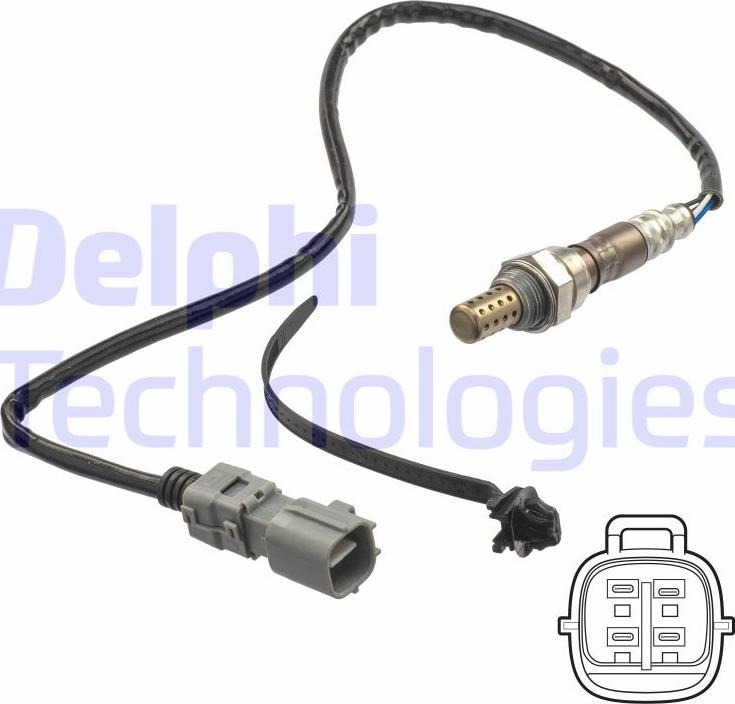 Delphi ES21230-12B1 - Czujnik tlenu w spalinach (czujnik O2)