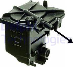 Delphi HDF909 - Filtr paliwa