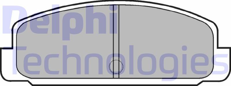 Delphi LP401 — Zestaw klocków hamulcowych, hamulce tarczowe