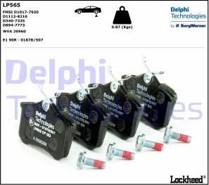 Delphi LP565 - Klocek hamulcowy kpl.