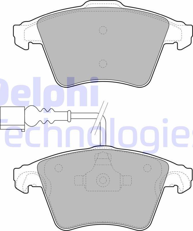 Delphi LP1950 — Zestaw klocków hamulcowych, hamulce tarczowe