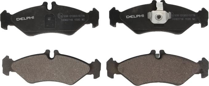 Delphi LP1595 — Zestaw klocków hamulcowych, hamulce tarczowe