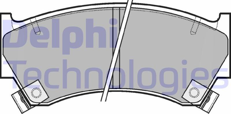 Delphi LP1590 — Zestaw klocków hamulcowych, hamulce tarczowe