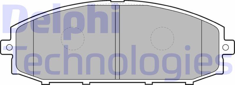 Delphi LP1305 — Zestaw klocków hamulcowych, hamulce tarczowe
