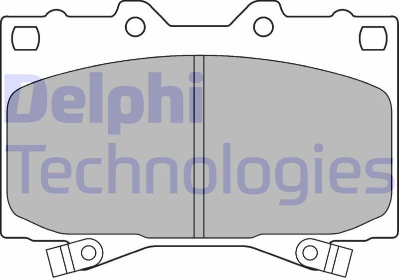Delphi LP1308 — Zestaw klocków hamulcowych, hamulce tarczowe